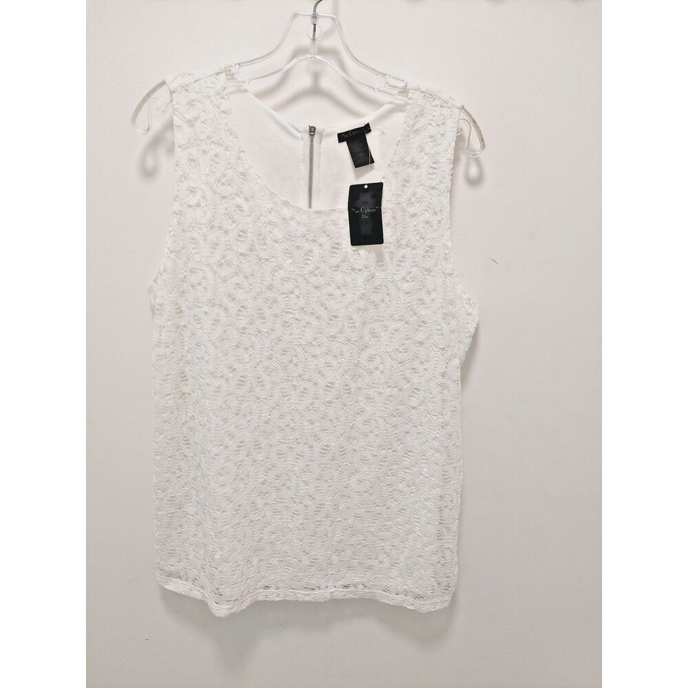 Nue Options Cream Lace Tank 1x Plus NWT